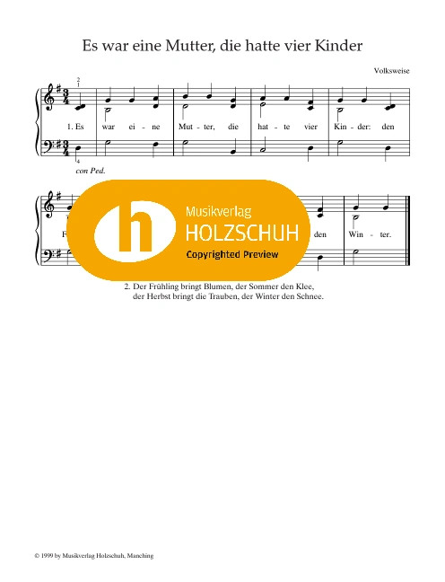 Es war eine Mutter, die hatte vier Kinder